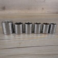 Vtg Craftsman V-series Six Point Sockets Lot Of Six Made In Usa