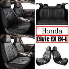 Car Frontrear 25seat Covers For Honda Civic Ex Ex-l Sedan 2012-2015 Pu Leather