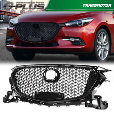 New Fit For 2017-2018 Mazda 3 Axela Front Bumper Upper Grille Honeycomb Grill