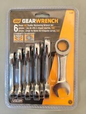 6 Pc Stubby Sae Ratchet Combination Wrench Gearwrench Set New