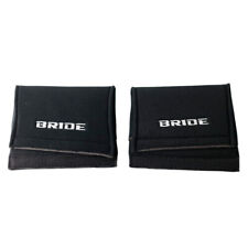 2pcs Jdm Bride Black Racing Bucket Seat Cover Protect Tuning Side Pad Cushion