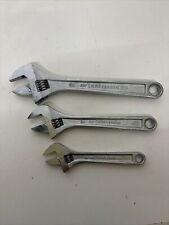 Craftsman Adjustable Wrench Lot Of 3 10 81-623 8 81-622 6 81-621 Nice