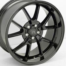 20 Full Black Fr500 Style Wheels Staggered 20x8.5 20x10 5x114.3 Mustang 05-23