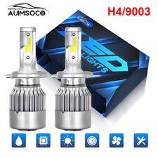 2x H4 9003 Hb2 White Combo Led Headlight Bulb Conversion Kit High Low Beam 6000k