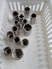 Craftsman Socket Lot 12 Drive Metric Sizes 6 12 Point Used Mixed Sizes