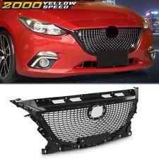 Front Bumper Upper Grille Mesh Grill Assembly Fit For 2014 2015 2016 Mazda 3 New