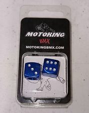 Motoking Bmx Mini Dice Schrader Valve Caps Ano Blue