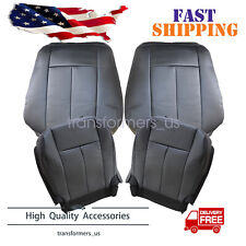 Front Leather Perforated Seat Cover Black For 2007-2014 Ford Expedition Limited