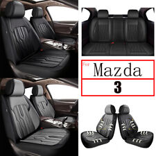 Car Front Rear 25seat Covers Pad For Mazda 3 2010-2019 Pu Leather Grayblack