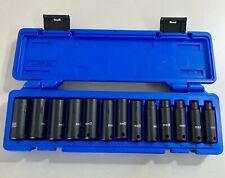 New Blue Power Cornwell 13 Pc. 38 Drive Deep Impact Socket Set 7-19mm