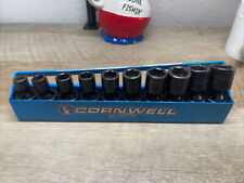 Cornwell Usa 38dr 10-19mm Impact Universal Socket Set W Rail