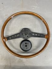 Vintage Superior Grant Wood Woodgrain 2 Spoke Steering Wheel Rat Hot Rod Chevy