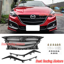 For 2014-2016 Mazda 3 45dr K Style Front Honeycomb Mesh Grill Black