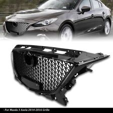 Fit For Mazda 3 Axela 2014-2016 Front Grille Grill Black Honeycomb Style Abs